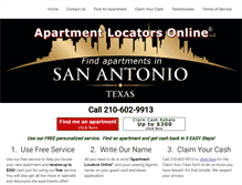 Tablet Screenshot of apartmentlocatorsanantonio.com